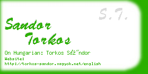 sandor torkos business card